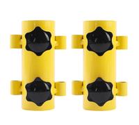Ujjdwiurgh Ensemble de 2 Pièces de Poteau D'Auvent, Tube Fixe, Accessoires de Poteau de Support Coupe-Vent Jaune
