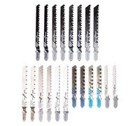 Ujjdwiurgh Ensemble de 20 Lames de Scie Sauteuse à Tige en T, Lames de Scie Sauteuse pour la Plupart des Scies Sauteuses à Tige en T, Lames pour Couper le MéTal, le Bois