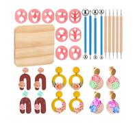 Ujjdwiurgh Ensemble de 20 Mini Emporte-Pièces en Argile de Pétale, 10 Formes de Moules à Fleurs en Pâte Polymère pour la Fabrication de Boucles D'Oreilles, Kit de Fabrication Miniaturisé