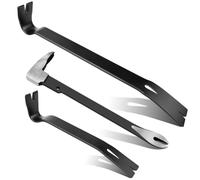 Ujjdwiurgh Ensemble de 3 Leviers, Levier D'Extraction de Clous de 10 Pouces, Arrache-Clou de 9 Pouces et 15 Pouces avec Large, pour le Remodelage et le Travail Du Bois à