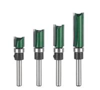 Ujjdwiurgh Ensemble de 4 Fraises à Roulement pour le Travail Du Bois, Poignée Fendue à Double Tranchant avec Machine de Coupe à RoulementB, Installation Facile