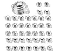 Ujjdwiurgh Ensemble de 40PCS de Rouleaux de Transfert à Billes en Acier au de 1 Pouce, Unité de Transfert à Billes Rondes, Rotation à 360º, Capacité de Charge 400 Livres, Facile à Utiliser.