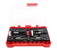 Ujjdwiurgh Ensemble de 5 Forets à avec Butée de Profondeur à Faible Friction, Forets Coniques HSS 1/8 Pouces, 9/64 Pouces, 5/32 Pouces, 11/64 Pouces