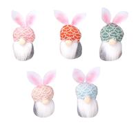 Ujjdwiurgh Ensemble de 5PCS de Gnomes de Pâques Bunny Faits à la Main pour la Décoration de/de Pâques pour et la Fête