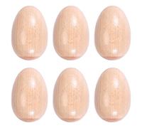 Ujjdwiurgh Ensemble de 6 Pcs en Bois Percussion Musicale Oeuf Maracas Oeuf Shakers Instrument de Musique Jouet pour Enfants