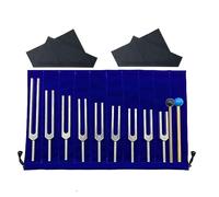 Ujjdwiurgh Ensemble de 9 Diapasons en Alliage D'Aluminium en Argent pour Guérir les Chakras, Thérapie Sonore, Maintenir L'Harmonie Parfaite Du Corps, de L' et de L'