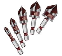 Ujjdwiurgh Ensemble de Bits de Perceuse de 5pcs Contre-Coups, 82 Degrés HSS Counter Drive Bits pour Bois, Métal, Plastique