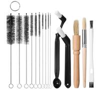 Ujjdwiurgh Ensemble de brosses de nettoyage à café, brosse de nettoyage pour machine à expresso, brosse de nettoyage en poils de moulin à café avec brosse à café