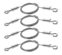 Ujjdwiurgh Ensemble de Cadre de Miroir de Câble Métallique en Acier Inoxydable Résistant de de Suspension D'Image Réglable de 4PCS - X1.5MM