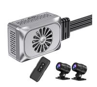 Ujjdwiurgh Ensemble de Caméra pour Moto WiFi sans Écran Ultra HD 2K + 2K avec GPS DVR Moto 1440P Double Objectif Étanche Caméra Embarquée Moto