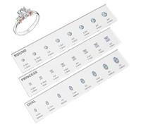 Ujjdwiurgh Ensemble de Camion-Plan Annulaire, Outil de Mesure des Gemmes, Jauge de Dimensionnement des Doigts 7.9x 1,9 Pouces, Échelle de Mesure Carat, Accessoires de Forme de