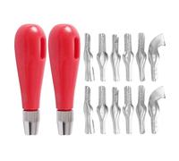 Ujjdwiurgh Ensemble de Coupe-LinoléUm, 2 Ensembles de Coupe- Artisanaux avec 6 Lames Assorties pour la Coupe et L'Artisanat de, Sculptures, Bricolage