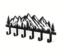 Ujjdwiurgh Ensemble de Crochets Muraux en Métal Mountain Range - Porte-Vêtements, Porte-Clés, Porte-Serviettes au Style Contemporain Résistant à la Rouille.