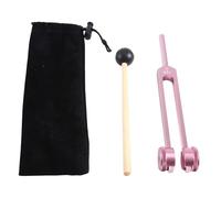 Ujjdwiurgh Ensemble de diapasons chakra 10 pièces en alliage d'aluminium rose 128 Hz