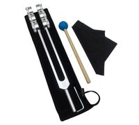 Ujjdwiurgh Ensemble de Diapasons, Diapasons pour la Guérison des Chakras, Thérapie Sonore, Garder le Corps, L' et L' en Parfaite Harmonie, Diapasons de Chakra en Alliage D'Aluminium Argenté