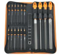 Ujjdwiurgh Ensemble de Fichiers en Métal 17pcs Utilisé pour Façonner le de Fichiers en Bois et en Bois en Métal 17pcs avec un de Fichiers de Casse de Casse de Transport en Coin/Demi/Rond