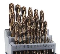 Ujjdwiurgh Ensemble de Forets en Cobalt, Acier M35, Torsion, Longueur de Tâche pour Métal Trempé, Acier Inoxydable, Fonte (29 Pièces)