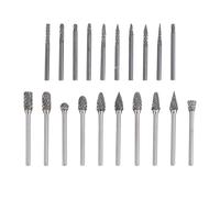 Ujjdwiurgh Ensemble de Fraises Rotatives en Carbure à Double Coupe 20 PièCes MèChes de Meuleuse 1/8 Pouces Fraises de Coupe en Carbure de TungstèNe pour le Travail Du Bois