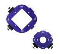 Ujjdwiurgh Ensemble de Gabarits de Rayon D'Angle Rond Gabarit de Rayon D'Angle en Aluminium Outil Auxiliaire de Coupe D'Arc de Planche de Bois R10-R25 et R30-R50