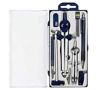 Ujjdwiurgh Ensemble de GéOméTrie 9 PièCes Outil de PréCision de GéOméTrie de Boussole en MéTal pour éTudiant, Outil de Dessin de Cercle et Kits de Dessin D'Architecture