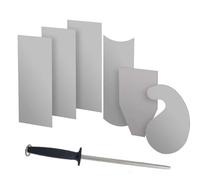 Ujjdwiurgh Ensemble de grattoirs à cartes pour le travail du bois, grattoir d'armoire, grattoir rectangulaire, couteau d'ébavurage en bois lisse, outil de menuiserie