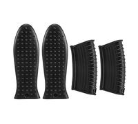 Ujjdwiurgh Ensemble de housses de poignée de poêle en fonte en silicone antidérapant pour poêles, grilles, ustensiles de cuisine, noir