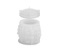 Ujjdwiurgh Ensemble de Moules en Silicone pour Pot à Bougie - Moule en Plâtre et Recharge pour Décoration de Noël, Coupe à Bougie