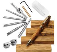 Ujjdwiurgh Ensemble de Moulin à Stylo, Système de Coupe-Baril pour Kits de Stylos 7 Mm, 8 Mm, 3/8 Pouces, 27/64 Pouces, Pilotes de 10 mm pour Kits de Stylos à Bois