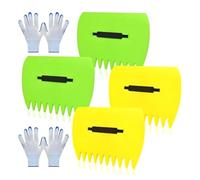 Ujjdwiurgh Ensemble de Pelles à Feuilles et de de Jardin, 2 Paires de Griffes à Feuilles LéGèRes à PoignéE RéGlable, Râteaux à Main en Plastique de Haute Qualité