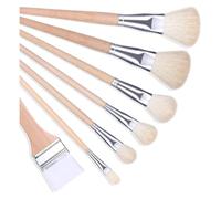 Ujjdwiurgh Ensemble de pinceaux de peinture acrylique, pinceau estompeur pour la fabrication de cartes, pochoirs, peinture acrylique, huile dorée, aquarelle