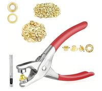 Ujjdwiurgh Ensemble de Pinces à Œillets de 6 mm, Kit de Pinces Perforatrices pour Œillets avec 100 Œillets Métalliques, Kit D'Outils pour Œillets pour Cuir et Tissu