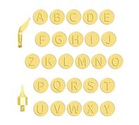 Ujjdwiurgh Ensemble de Pochoirs à Lettres pour le Travail Du Bois, Ensemble D'Outils de Sculpture/Gravure Électriques (Ensemble de 28 Pièces)