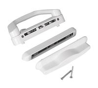 Ujjdwiurgh Ensemble de poignée de porte coulissante avec serrure à mortaise - Poignée de porte coulissante en verre robuste - Verrou de porte d'accueil