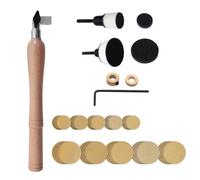 Ujjdwiurgh Ensemble de Ponceuses à Bol 50 Pièces Disques de Papier de Verre Outil de Ponçage de Bol avec Poignée pour Tour à Bois Polissage et Ponçage Du Bois