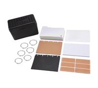 Ujjdwiurgh Ensemble de Porte-Fiches, Boîte D'Index avec 230 Cartes Flash Assorties, Lignées Colorées, 6 Anneaux et Autocollants, Parfait pour L'École