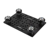 Ujjdwiurgh Ensemble de portique à fente en V de 20 à 80 mm pour profilés, kit de plaque de portique, plaque de portique, accessoires de rechange pour imprimante 3D avec roue noire