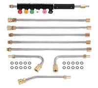 Ujjdwiurgh Ensemble de Rallonges pour Laveuse à Pression - Mise à Niveau la de Buse PulvéRisation,Tige IncurvéE,Connexion 1/4 Pouce,Remplacement de L'Anneau Anti-Fuite 4000 PSI