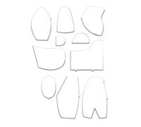 Ujjdwiurgh Ensemble de Règles de Modèle d'ours à Mémoire de 10 Pièces Ensemble de Règles de Modèle d'ours à Mémoire, Ensemble de Règles de Modèle d'ours Adapté au Modèle d'ours de 12 Pouces