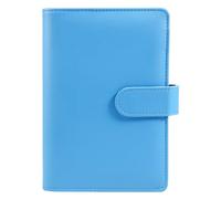 Ujjdwiurgh Ensemble de Reliure BudgéTaire en Cuir PU 25 PièCes A6, Couverture de Reliure Classeur Personnel pour éConomiser de L'Argent SystèMe D'Enveloppes en EspèCes Bleu