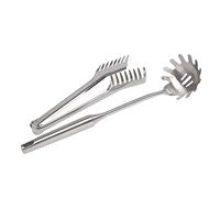Ujjdwiurgh Ensemble de Serveur à Spaghetti en Acier Inoxydable de 2 PièCes, Pince à Pâtes Spaghetti en Acier Inoxydable, Fourchette de Serveur à CuillèRe à Pâtes