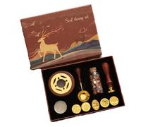 Ujjdwiurgh Ensemble de Tampons de Cire à Cacheter, Kit de Cire à Cacheter pour Tampons Laqués, Fournitures de Bricolage, Ensemble de Cire à Cacheter Décorative pour Invitation de Mariage