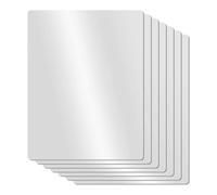 Ujjdwiurgh Ensemble de Tapis de Planche à DéCouper en Plastique Flexible Transparent, Planche à DéCouper de Cuisine Transparente GivréE, Tapis Transparents 17,5 X 12 Pouces, Lot de 7