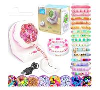 Ujjdwiurgh Ensemble de Tourne-Perles Électrique en Argile, Kit de Tourne-Perles Automatique pour la Fabrication de avec 2 Aiguilles à Enfiler pour L'Artisanat DIY