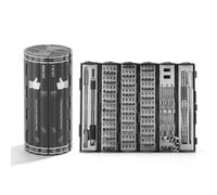 Ujjdwiurgh Ensemble de tournevis manuel robuste et multifonctionnel 128 en 1 magnétique vis écrous embouts multi fonctionnel outils de réparation domestique kit pour ordinateur portable PC