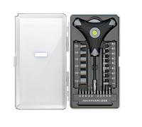 Ujjdwiurgh Ensemble de tournevis S2 28 en 1 - Kit d'embouts de tournevis hexagonaux - Jauge de niveau - Poignée de réparation - Outils manuels pour appareils électroniques, montres