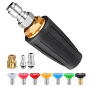 Ujjdwiurgh Ensemble D'Embouts pour Nettoyeur 4000 PSI - Buse Turbo Efficace pour Nettoyeur avec Raccord 1/4 Po et 3/8 Po, 7 Buses