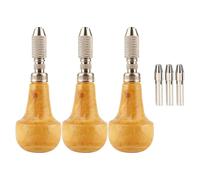 Ujjdwiurgh Ensemble D'Étau à Broches de 3 Pièces avec Mandrin de Précision, Poignées en Bois et en Acier Inoxydable pour la Fabrication de, Gravure sur le Travail Du Métal