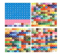 Ujjdwiurgh Ensemble D'Étiquettes Autocollantes, Étiquettes Carrées, Autocollants Numérotés Colorés, Étiquettes Autocollantes pour Boîte de Rangement Art A