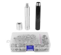 Ujjdwiurgh Ensemble D'Outils à œIllets, Outil de RéGlage D'œIllets 100 Ensembles œIllets à œIllets (1/2 Pouce de DiamèTre) œIllets et Outil de PoinçOn