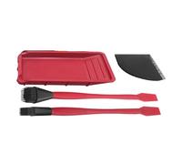 Ujjdwiurgh Ensemble D'Outils de Brosse à Bois de 4 Pièces Outils de Travail Du Bois Multifonctionnel Plateau de Colle à Bois en Silicone Souple Grattoir Plat Mince Antidérapant Bricolage Artisanat